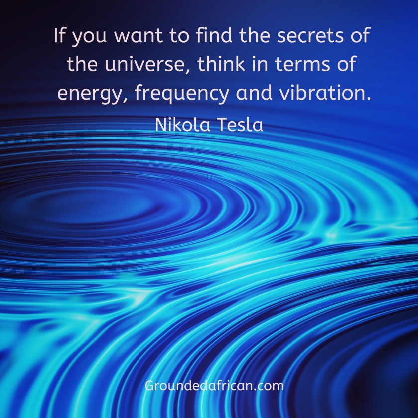 Blue Ripples of energy. Quote by Nikola Tesla